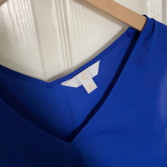 Charming Charlie M Blue Sleeveless Top - Picture 2 of 3